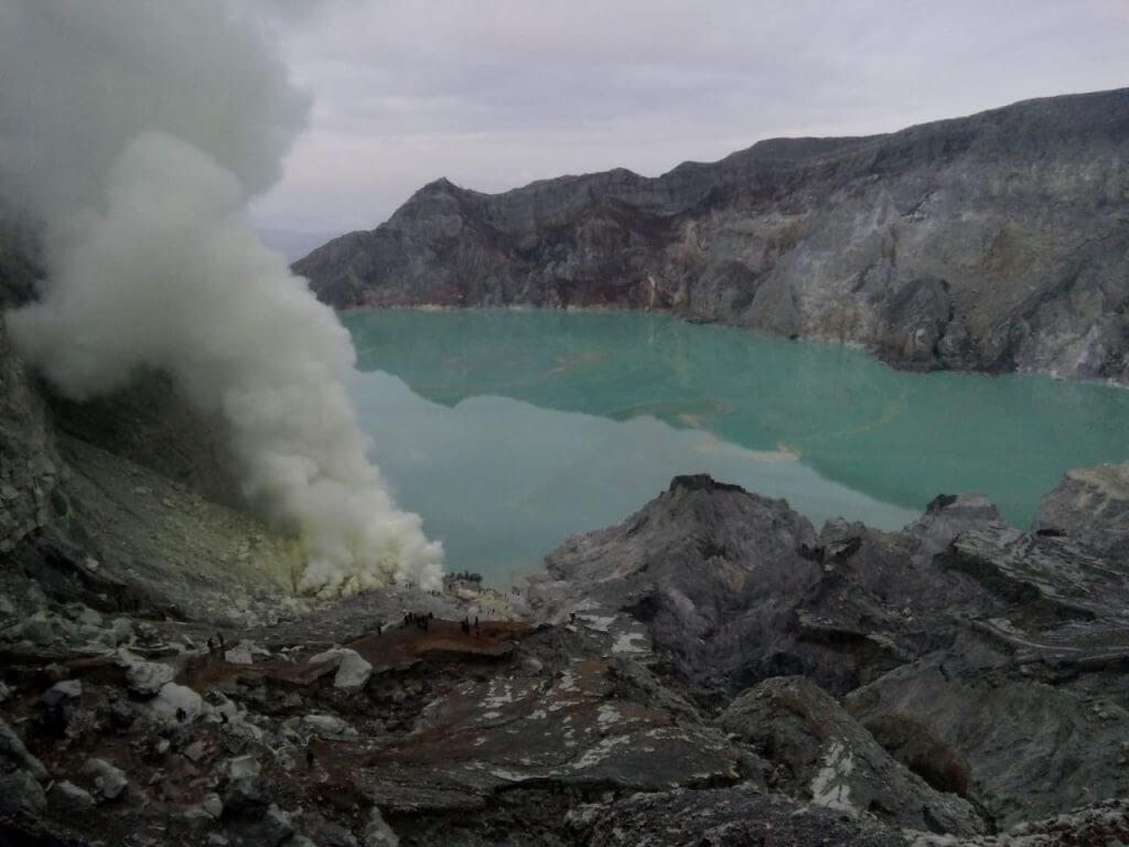 Ijen Crater located at Banywangi the tip of Java Island