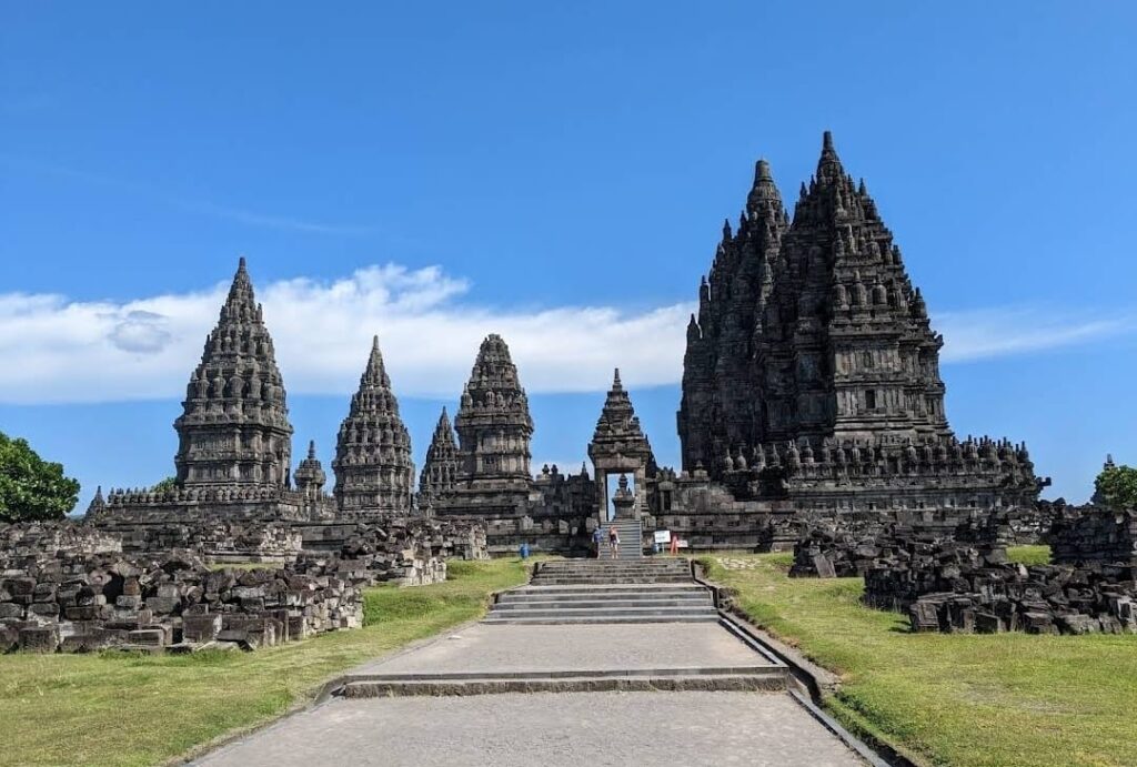 The complex of Prambanan temples