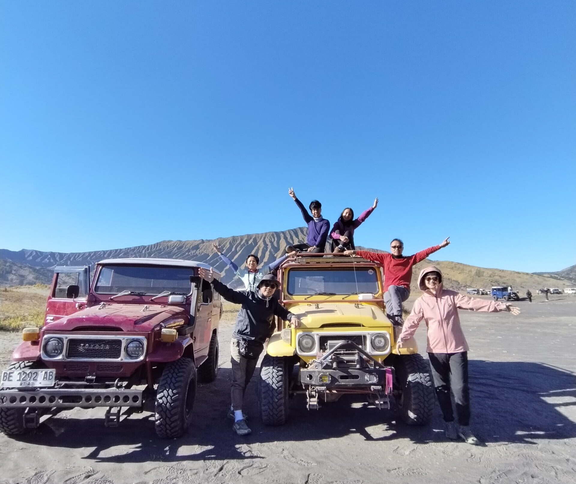 jeep riding in Bromo caldera