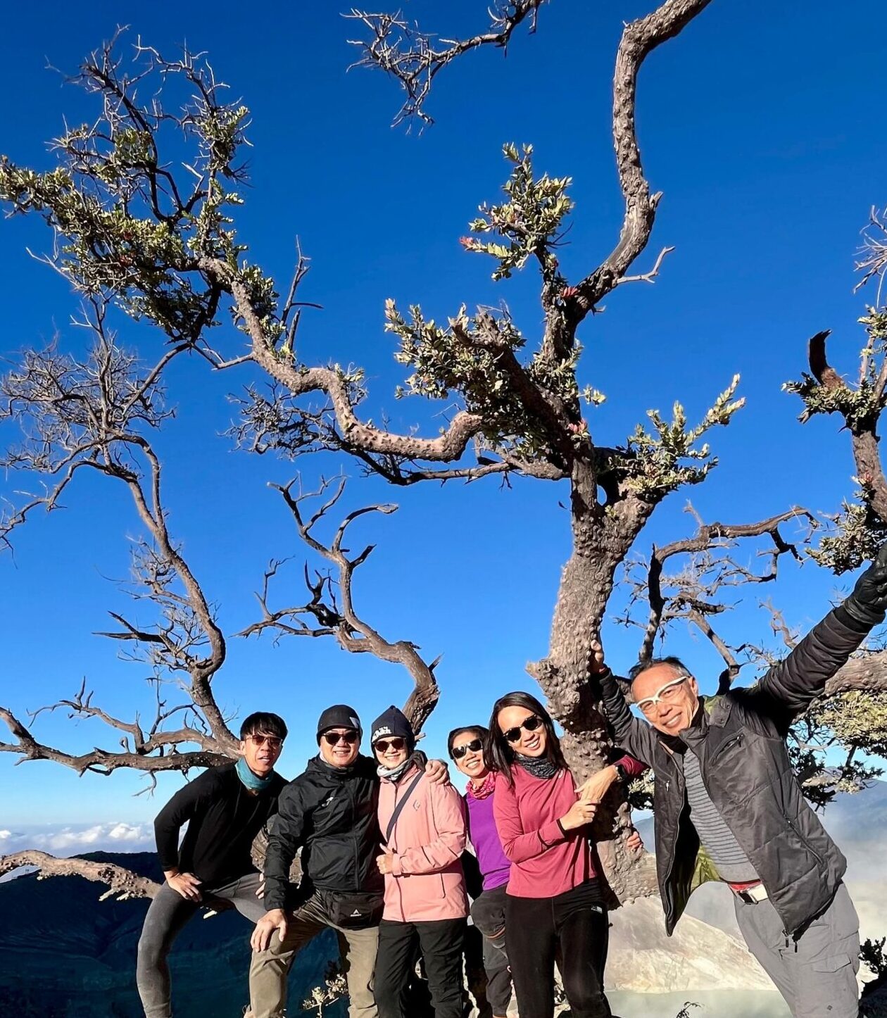 At rim of the ijen crater
